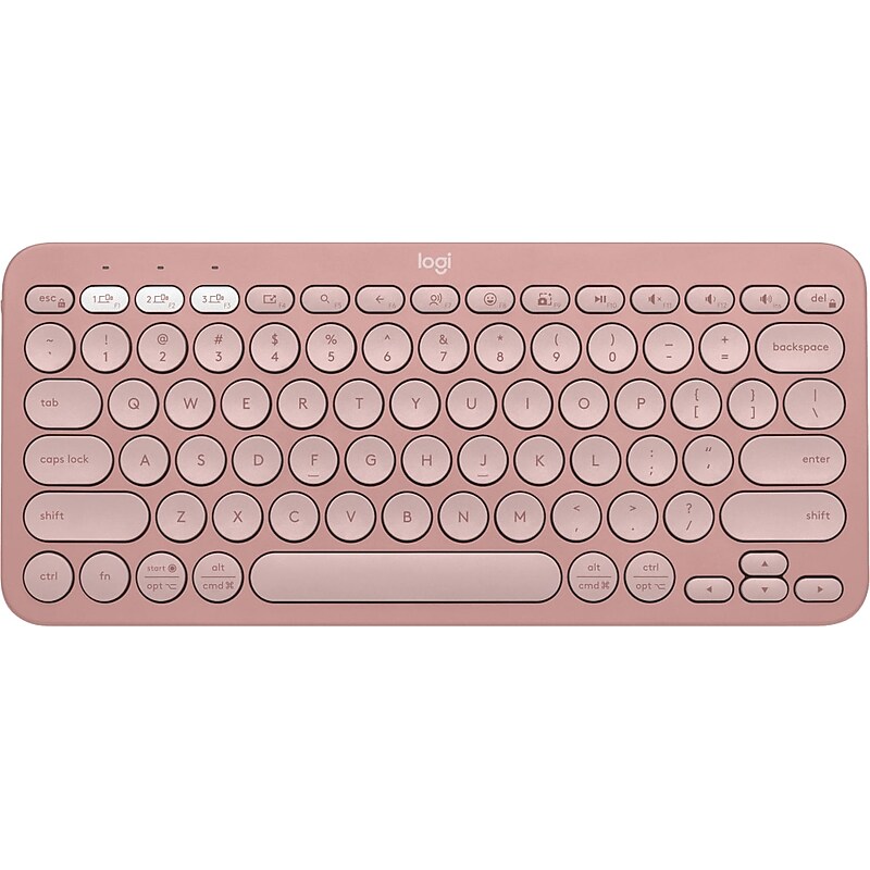 Logitech Pebble Keys 2 K380s Wireless Keyboard, Tonal Rose (920-011777) image 1