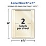 Avery Pearlized Ivory Rectangle Multipurpose Labels, 5" x 6", Ivory, 50/Pack (94257)~#|#~07DCEFF6-2CD1-4B70-BFB44E4836144534_sc7