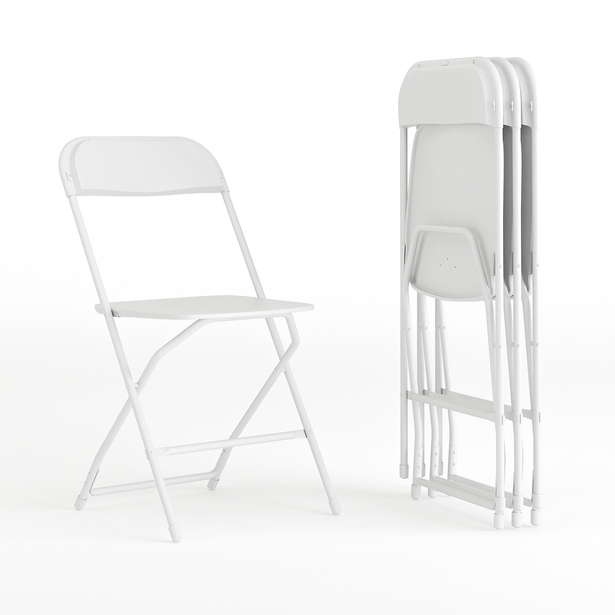 Flash Furniture HERCULES Plastic Folding Chair, Premium White, 4/Pack (4LEL3WHITE) Sansujyuku sansujyuku.com