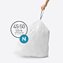 simplehuman Code N 13 Gallon Trash Bag, 31.4" x 22.8", Low Density, 1.3 mil, White, 200 Total Bags (CW0598)~#|#~07E32C24-5772-4526-A9C33479960E5C85_sc7
