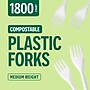 Perk™ Eco Compostable PLA Fork, Medium-Weight, White, 1800/Carton (PK56201CT)~#|#~07E81655-1F06-46C0-9BAB54E2B5E838DC_sc7