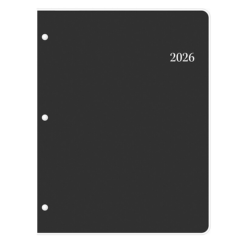 2026 Blue Sky 8.5" x 11" Calendar Year Monthly Planner, Plastic Cover, Gray (153956) image 1