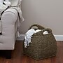 Household Essentials Handled Seagrass Basket Decorative Storage Organizer with Sturdy Metal Frame, Brown (HHML-7210)~#|#~07E96855-5F8F-4B6D-B916C7730D358F7C_sc7
