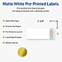 Avery Laser/Inkjet Rectangle Multipurpose Labels, 1" x 2-5/8", White, 160/Pack (S00EVC)~#|#~07EBF01F-F248-4CA3-A8E1B3185384E03B_sc7