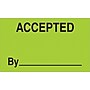 "Accepted By _______" Shipping Labels,  5" x 3", Fluorescent Green, 500/Roll (DL3301)~#|#~07ECA7CD-4EAB-41C5-9CB8B381614B3DBF_sc7