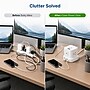 Uncaged Ergonomics Cube 5-Outlet 4-USB Port Surge Protector, 10', White (PC-W-C)~#|#~07EEB5CC-4FE8-454A-A4E24C58B3BC5153_sc7