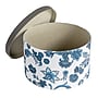 Household Essentials Nestable Hat Boxes with Lift Off Lids, Cardboard, Blue Floral, 3/Pack (HE1235)~#|#~07EF8F16-2EC3-434B-9C547280E7BB24BF_sc7