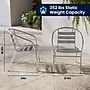 Flash Furniture Lila Indoor-Outdoor 31.5'' Round Table Set with 4 Slat Back Chairs, Aluminum (TLH32RD017BCHR4)~#|#~07F0F00E-E6E5-402B-995CDF2433D715D7_sc7