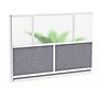Luxor Modular Room Divider Add-On Wall, 48"H x 70"W, Gray PET/Frosted Acrylic (MW-7048-XFCG)~#|#~07F2D545-D01C-4BA8-BE3663561D376C6E_sc7