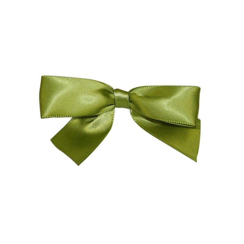 JAM Paper Satin Bows, Moss Green, 100/Pack (52640349208) image 1