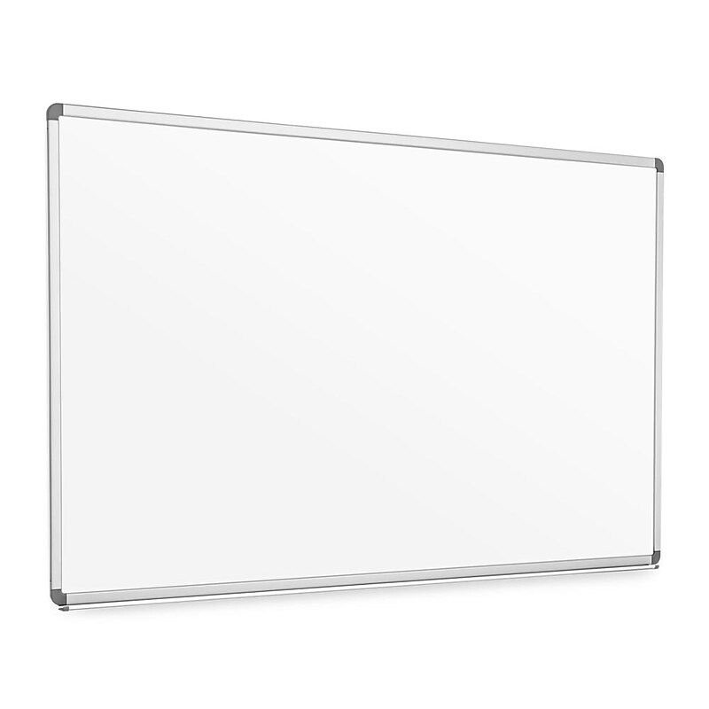 Luxor Magnetic Porcelain Dry-Erase Whiteboard, Aluminum Frame, 72"W x 40"H (DEWM003) image 1