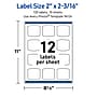 Avery Waterproof Arched Square Laser Multipurpose Labels, 2" x 2-3/16", White, 120/Pack (19479399152)~#|#~07FDD512-4C4A-4010-968CC3E26749C9BF_sc7