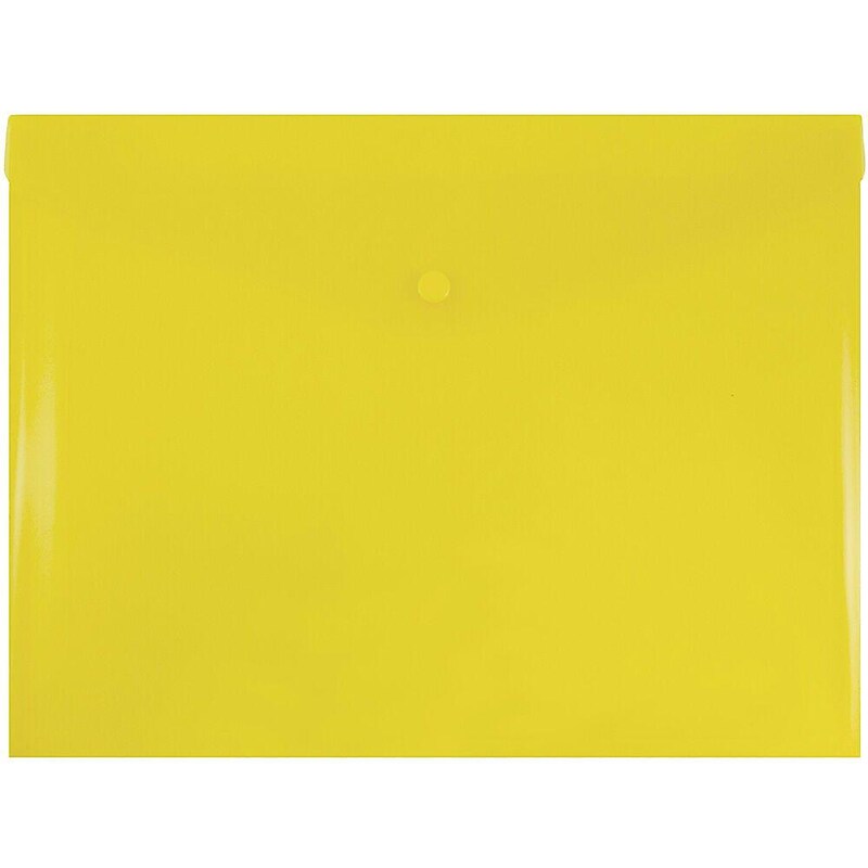JAM Paper Premium Plastic Document File, Letter, Yellow, 3/Pack (218S0YEX3) image 1