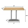 Flash Furniture Bennett Wooden Commercial Indoor Table, 48" x 30", Natural Top/Silver Base (GSF3048NTTB002S)~#|#~080BB35C-FE78-4D0F-9648270132E8AD0D_sc7