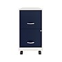 Space Solutions SOHO Smart File 2-Drawer Mobile Vertical File Cabinet, Letter Size, Lockable, Pearl White/Navy (25335)~#|#~08122CE1-C245-4216-AA4E8847D0CF4927_sc7