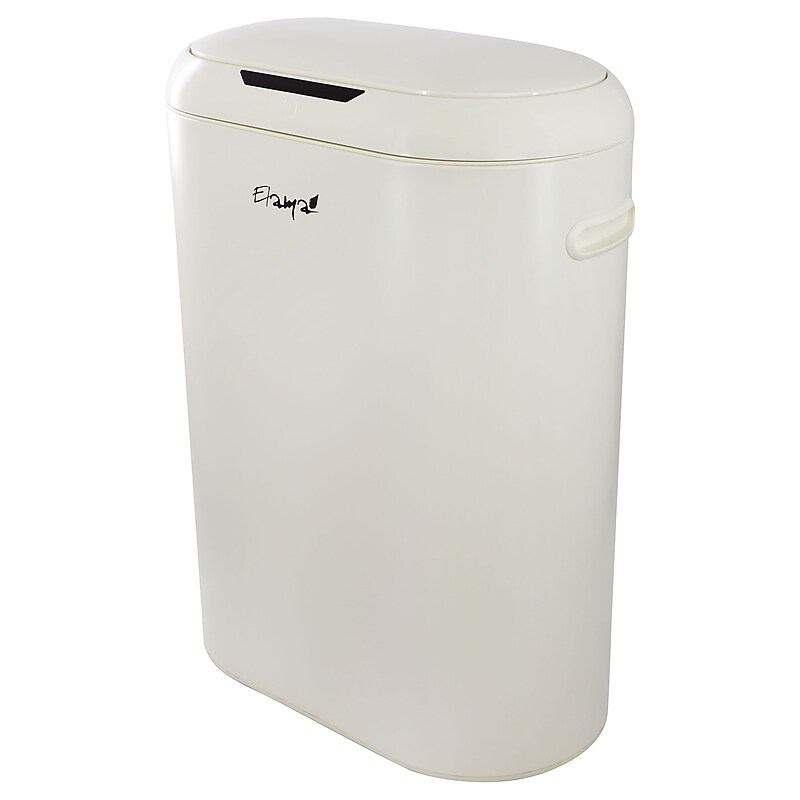 Elama Stainless Steel Indoor Sensor Trash Can, 13 Gallon, Off-White (938122409M) image 1