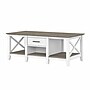 Bush Furniture Key West 47" x 24" Coffee Table, Shiplap Gray/Pure White (KWT148G2W-03)~#|#~081DBC83-CF4D-4A57-96BA203ACC598C64_sc7
