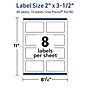 Avery TrueBlock Laser/Inkjet Multipurpose Rectangle Labels, 2" x 3.5", White, 80 Labels/Pack (94238)~#|#~081F18A8-96D7-464B-911D8ECCDA1F0321_sc7