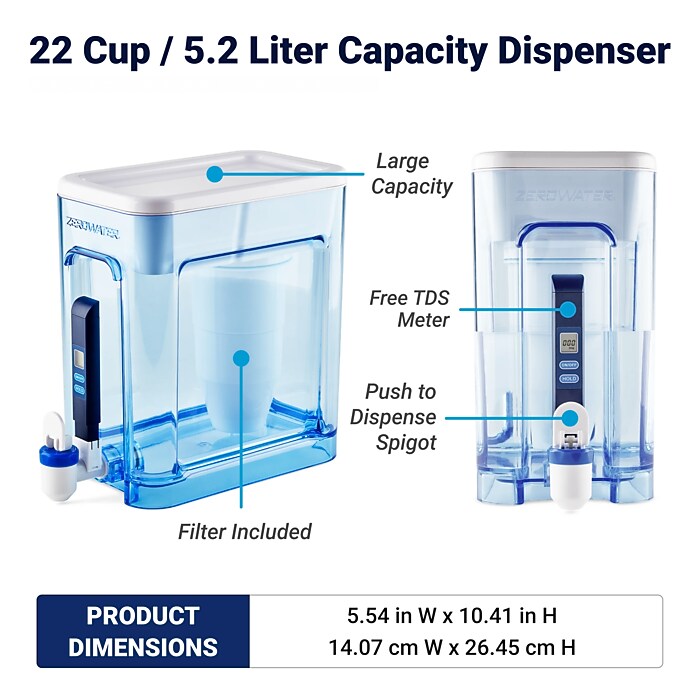 ZeroWater 1.4 Gal. Water Filtration Dispenser (ZD-022-RR) | Staples