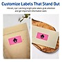 Avery Laser/Inkjet Rectangle Multipurpose Labels, 1" x 4", Bright Pink, 1600/Box (94202)~#|#~0820088E-B426-49EC-A85F24D26953CF02_sc7