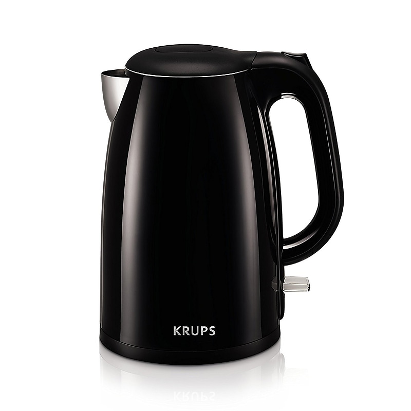 Krups BW260850 Stainless Steel Cool Touch Electric Kettle, Black image 1