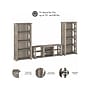 Bush Furniture Homestead TV Stand with 4-Shelf Bookcases, Screens up to 70", Driftwood Gray (HOT012DG)~#|#~0826A3E8-28E8-4E6B-9AB365C30329D530_sc7