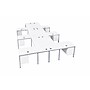Boss Office Products Simple System 66"W L-Shaped Desk with Pedestal, White, 6/Set (SGSD023-202-WT)~#|#~08321FFD-1029-4037-A1E7F48DC2668A97_sc7