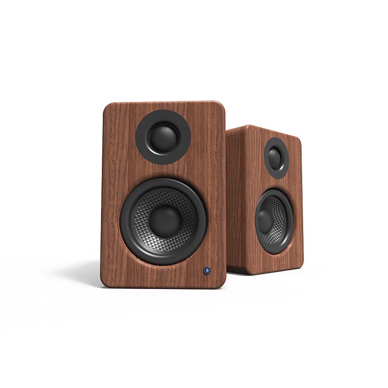 Kanto YU2 KTYU2WALNUT 100W Indoor Desktop Speaker, Walnut image 1