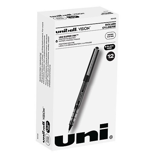 Sanford 60106 Vision Roller Ball Stick Water-proof Pen Black Ink Micro