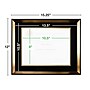 Excello Global Products 11" x 14" Resin Photo/Document Frame, Black/Gold (EGP-HD-0332)~#|#~083CF311-9F23-49CF-92A43328BBA2CC6F_sc7