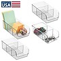 iDESIGN Large Stackable Plastic Storage Bin With Divider, Clear, 3/Pack (28414M4)~#|#~083D1FE6-39C8-4C55-BC51ABCB7F3EABA7_sc7