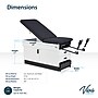 Viva Comfort Slimline Exam Table Base with Leg Rest, Step Stool, Drawers, Stirrups, 420 lb Capacity, Black (ADI996-FBSU-M2-BLK)~#|#~0845C90E-F14C-4342-8760931B2B05AEEC_sc7