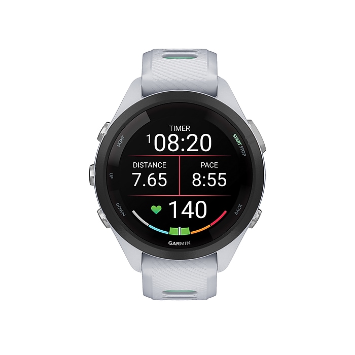 Garmin Forerunner 265S Smartwatch, GPS, 42mm, White Case w/Black