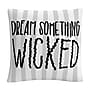 Trademark Fine Art Dream Something Wicked Typographic Gray Halloween By ABC Decorative Throw Pillow, 16" x 16" (ABC0087-PIL1616)~#|#~0856193E-A846-44B5-A14E99CF7F4D60FE_sc7