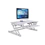 Rocelco 32"W Adjustable Standing Desk Converter, White (R ADRW)~#|#~0858888A-8ACF-434D-A2157A3C9336D9D4_sc7