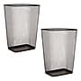 Mind Reader Metal Trash Cans, 10.67 Gallon, Black, 2/Pack (2LASBIN-BLK )~#|#~085A5578-FAE5-4223-A01E15C35779D2A9_sc7