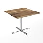 Flash Furniture TopGuard Square Wood Restaurant Dining Table and Base, 36" x 36", Natural/Silver Base (STSQ36NATT3030S)~#|#~085ECC3D-519F-46D2-806D96B45BE858DA_sc7