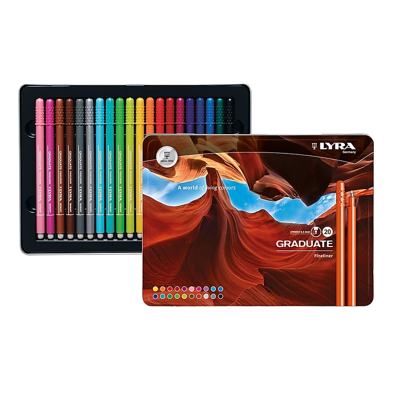 Lyra Graduate Water-Based Marker, Assorted Colors, 20/Pack (LYXL677120000) image 1