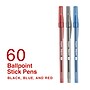 Staples Ballpoint Pen, Medium Point, 1.0mm, Assorted Ink, 60/Pack (ST54994)~#|#~08630841-BF9E-4BE4-940E1E0981B9E281_sc7