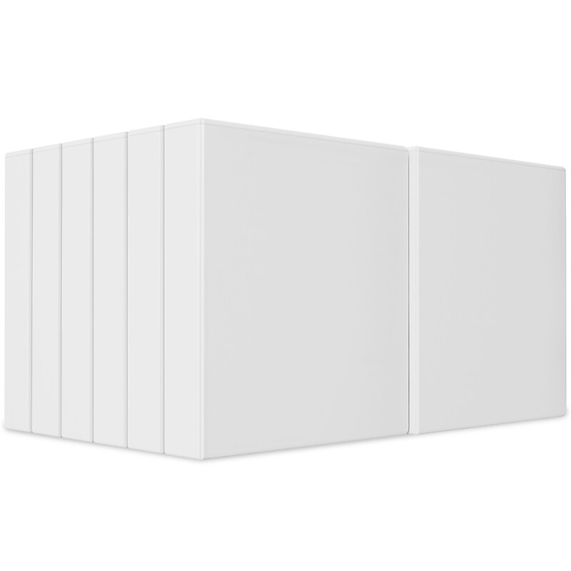 Staples 1 1/2" 3-Ring View Binders, White, 12/Pack (23729/21686) image 1