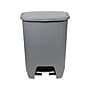 GLAD Plastic Step Trash Can, 20-Gallon, Gray (GLD-74231-1)~#|#~086A618C-8557-4C9A-9FD914D7FB149344_sc7