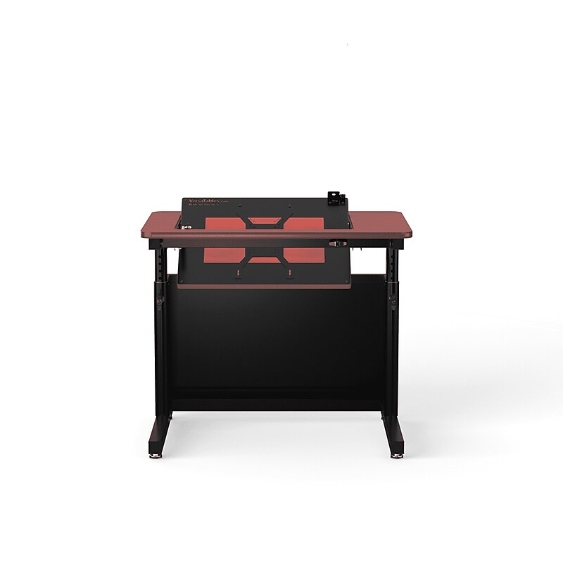 VersaDesk Revolution 36"W Manual Adjustable Standing Computer Table, Cherry/Black (RST3624-BC) image 1