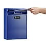 AdirOffice Steel Locking Wall Mounted Drop Box Interoffice Mailbox with Key and Combination Lock , Blue (631-04-BLU-KC-PKG)~#|#~0872FA39-781B-4143-BB8C7419A5F2CAFF_sc7