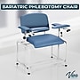 Viva Comfort Extra Wide Adjustable Bariatric Phlebotomy Blood Drawing Chair, 500 lbs. Capacity, Blue (ADI997-01-BLU-HD-MK)~#|#~08769149-A38A-463D-813AB55CAE9458B9_sc7