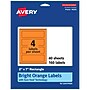 Avery Laser/Inkjet Multipurpose Rectangle Labels, 2" x 7", Bright Orange, 160/Pack (94243)~#|#~08782949-1A7F-4887-9A36E634C785B3F1_sc7