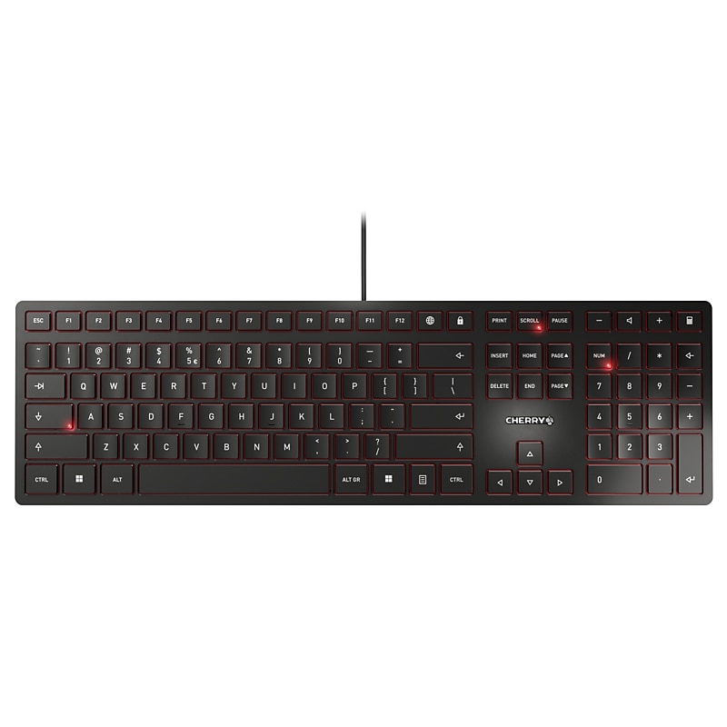 Cherry KC 6000 SLIM Wired Keyboard, Black (JK-1600EU-2) image 1