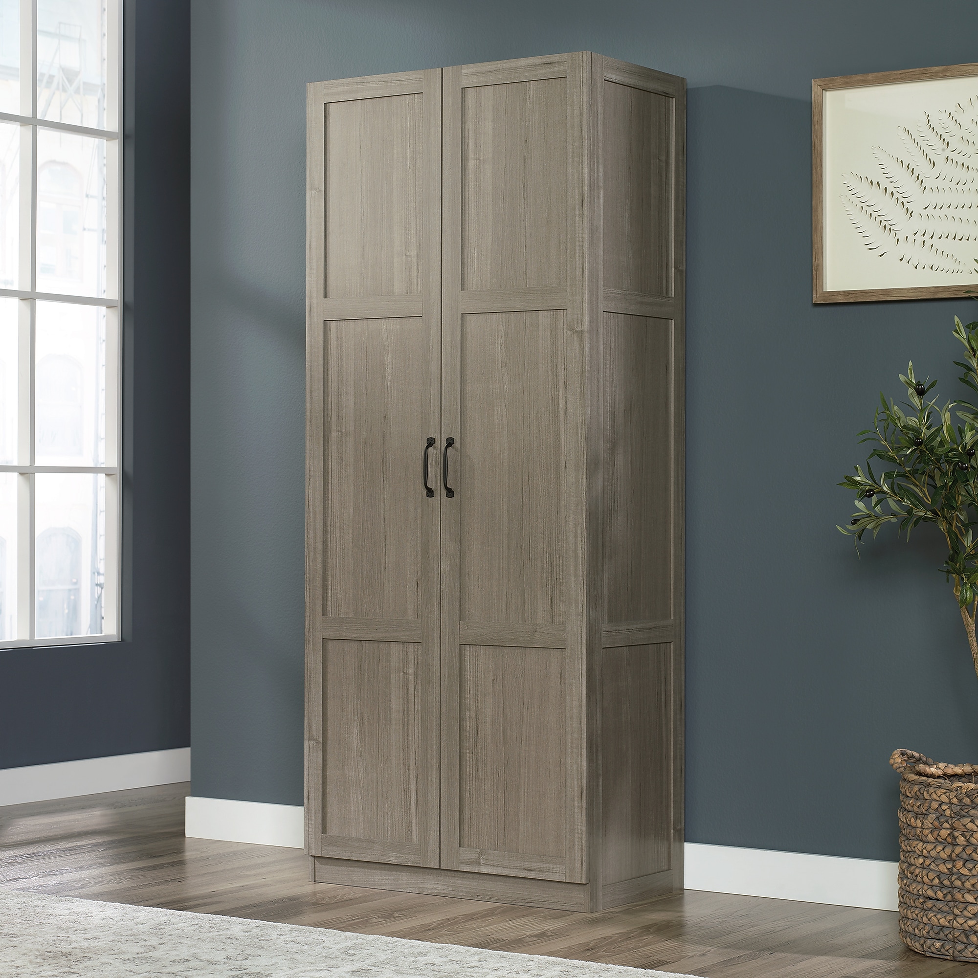 Sauder Select 71″ Storage Cabinet, Silver Sycamore (426125) Sansujyuku sansujyuku.com