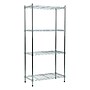 Mind Reader 4 Shelf Adjustable Garage Shelving, 11.75"W, Chrome Plate (4TSHELVU-SIL)~#|#~0882FE79-83F2-4FCC-8C4CF99865D44467_sc7