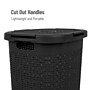 Mind Reader 15.8 Gallon Hamper with Lid, Plastic, Black, 3/Pack (3PK60HAMP-BLK)~#|#~088378FE-6B5A-4A60-8A98619100EED847_sc7