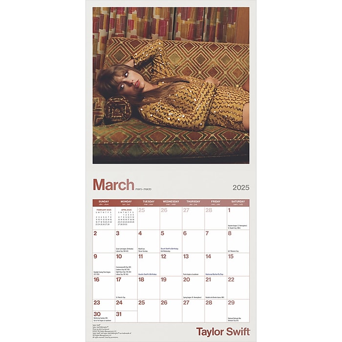 2025-browntrout-taylor-swift-official-7-x-14-monthly-mini-wall-calendar-9781975479466-staples